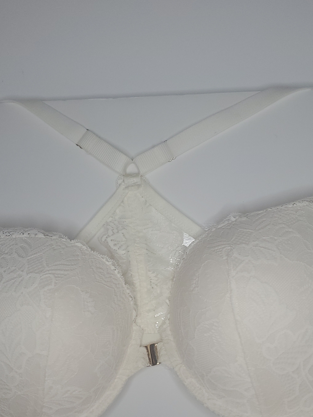 Auden White Lace Push-Up Racerback Bra